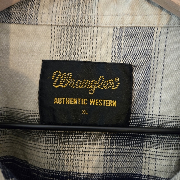 Wrangler Authentics Mens Plaid Button-up Shirt Size XL 100% Cotton Long Sleeve - Picture 2 of 8